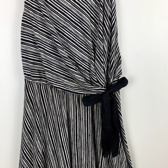 Anthropologie Maeve Salsola Stripe Maxi Midi Dress Hi High Low XS Extra Small - Picture 6 of 9